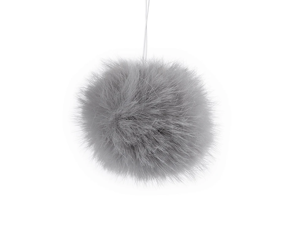 Kožušinový brmbolec s pútkom Ø4,5 cm-1ks
