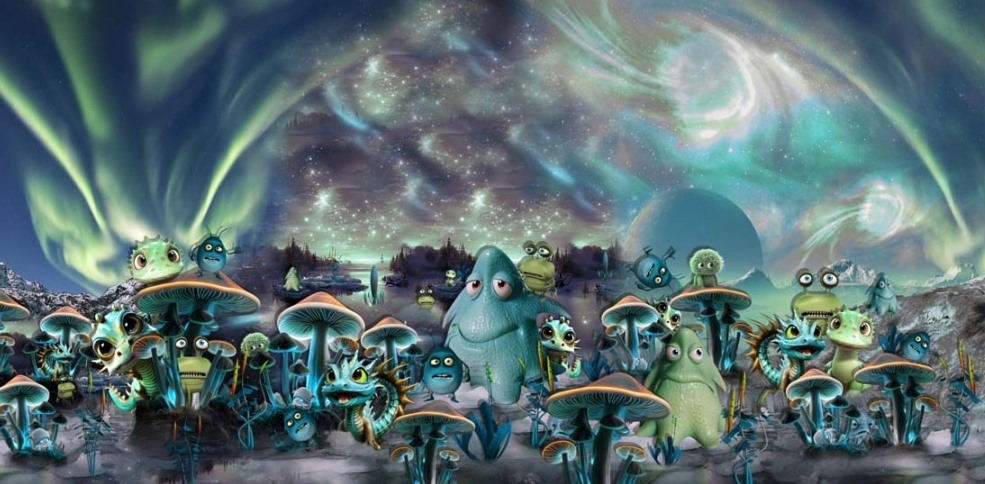 PANEL - FANTASY SPACE NA ÚPLETE - 75x150cm!!!