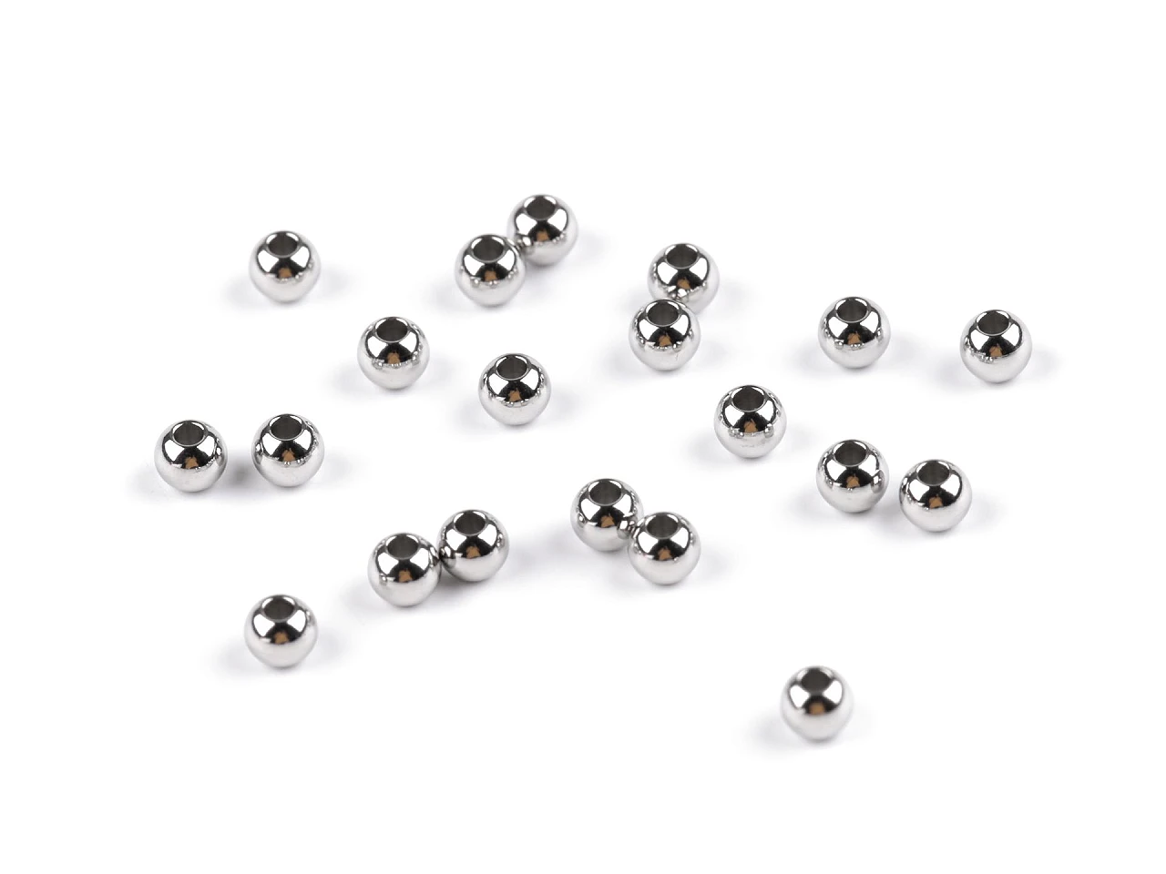 Korálky z nerezovej ocele Ø4 mm-20ks