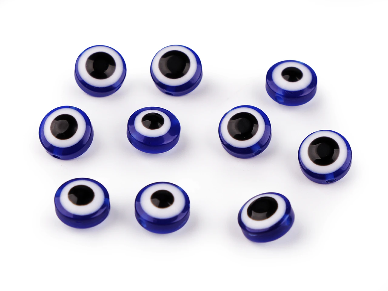 Plastové korálky Alahovo oko Ø10 mm-5ks