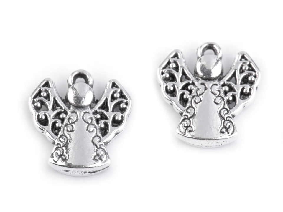 Prívesok 15x16 mm anjel - 5ks