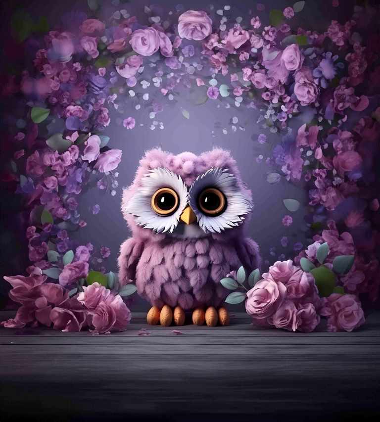 PANEL - SOVIČKA VIOLET NA ÚPLETE - 45x55cm!!!