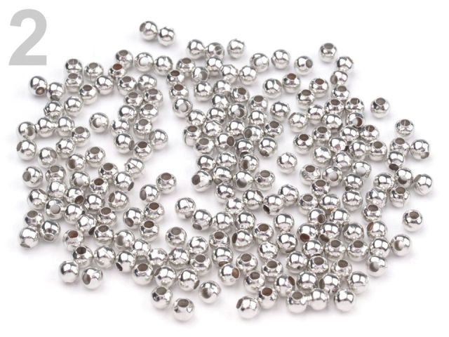 Kovové koráliky Ø3 mm - 50g