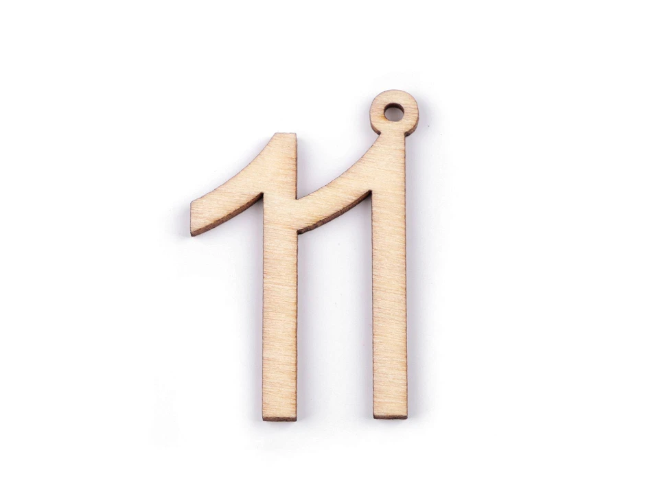 Drevené narodeninové čísla so závesom- 10ks