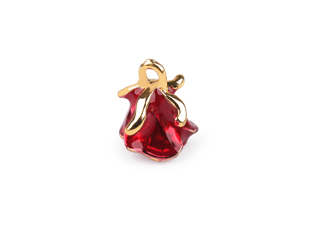 Prívesok kvet ruže 3D 11x14 mm- 5ks