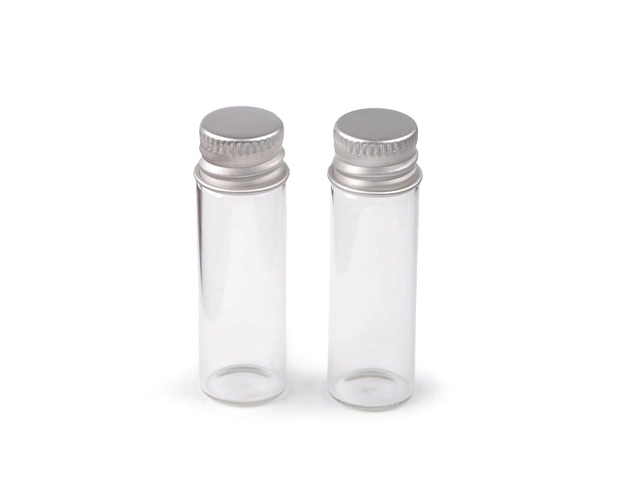 Sklenená fľaštička so skrutkovacím viečkom 16x50 mm- 12ks