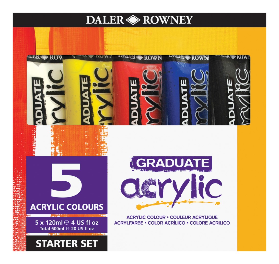 D&R Graduate sada akrylových farieb 5x120ml