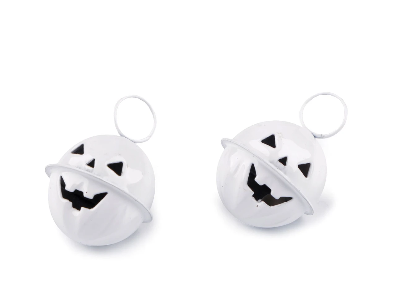 Rolnička tekvica halloween Ø24 mm s krúžkom- 2ks