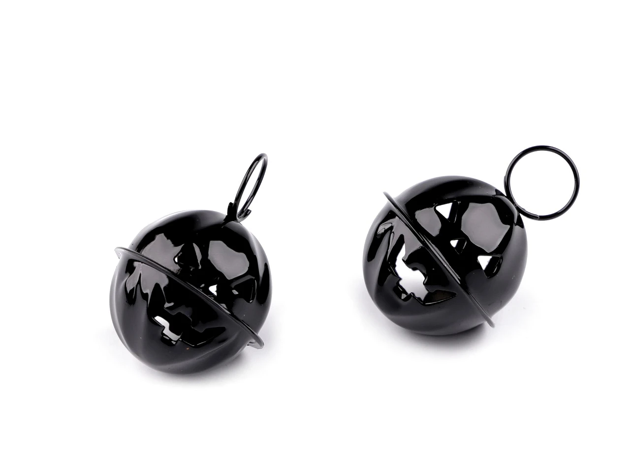 Rolnička tekvica halloween Ø24 mm s krúžkom- 2ks