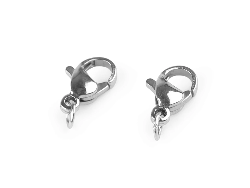 Karabinka so spojovacím krúžkom z nerezovej ocele 7x10mm- 2ks