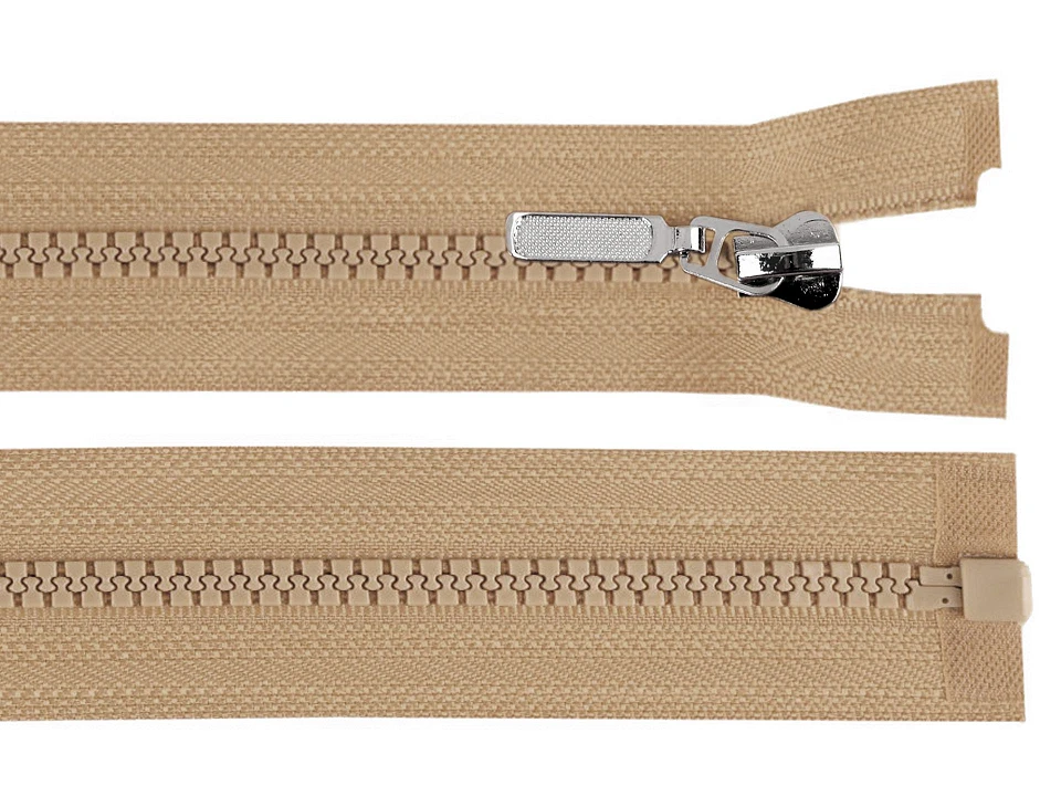 Kostený zips No 5 dĺžka 30 cm s ozdobným jazdcom- 1ks