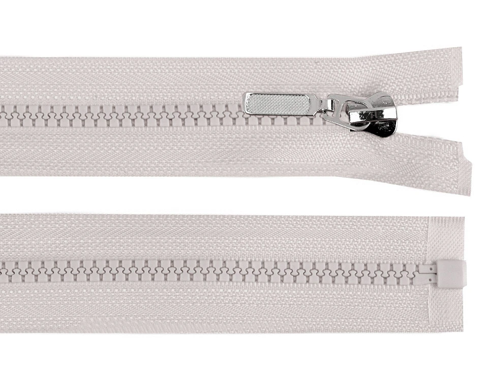 Kostený zips No 5 dĺžka 30 cm s ozdobným jazdcom- 1ks