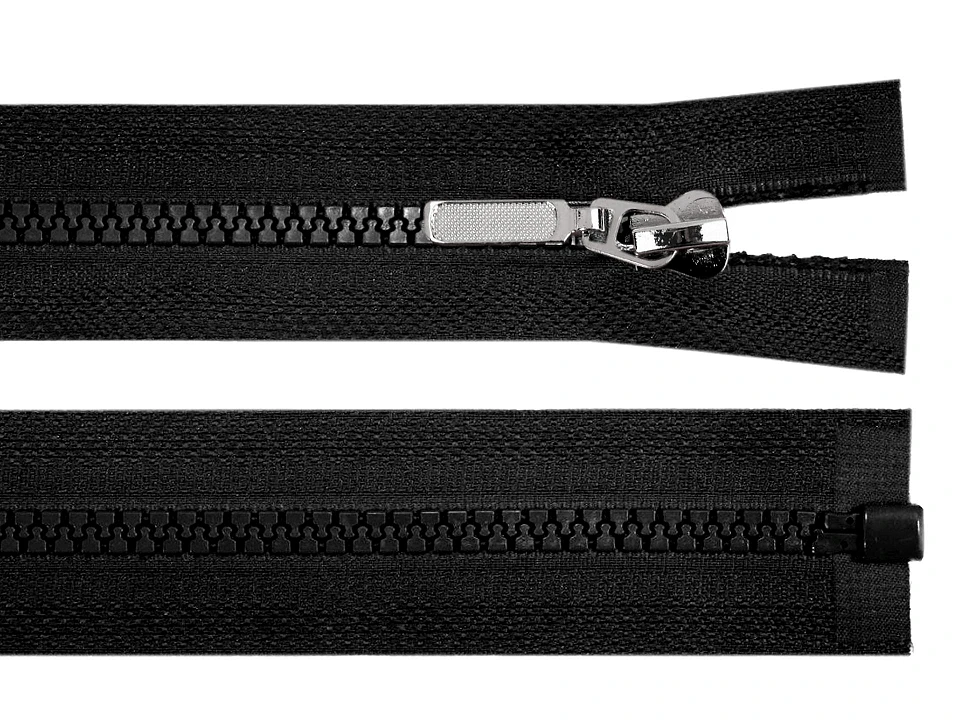 Kostený zips No 5 dĺžka 30 cm s ozdobným jazdcom- 1ks