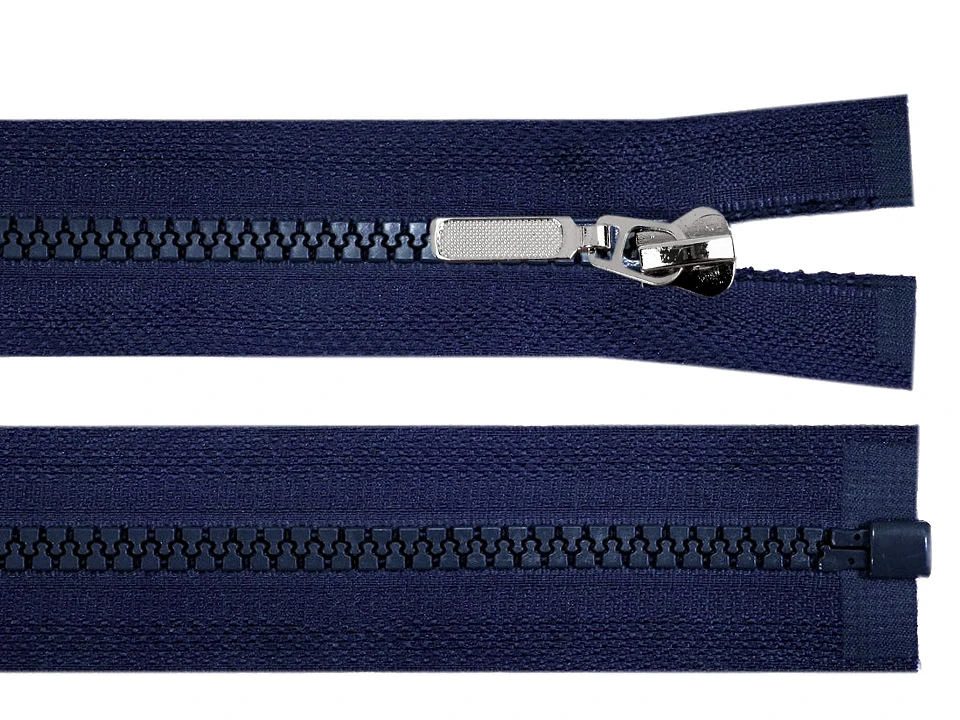 Kostený zips No 5 dĺžka 30 cm s ozdobným jazdcom- 1ks