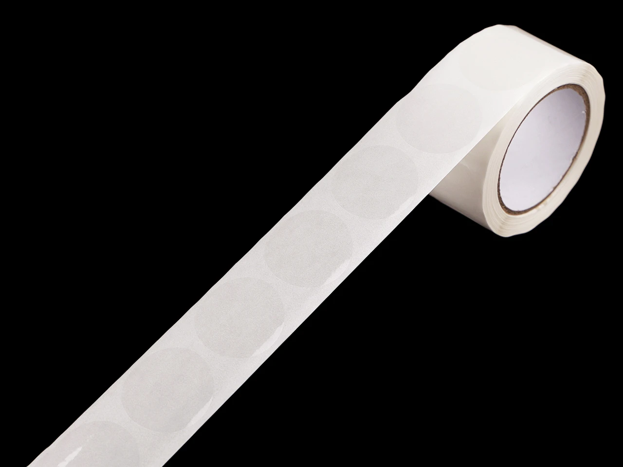 Samolepiace kolieska transparentné na rolke Ø2,5cm- 500ks