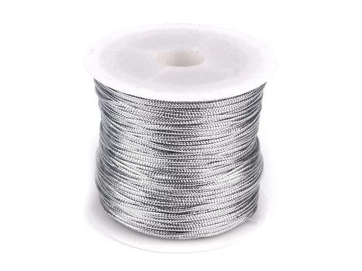Dutinka s lurexom Ø1 mm guľatá - 1ks
