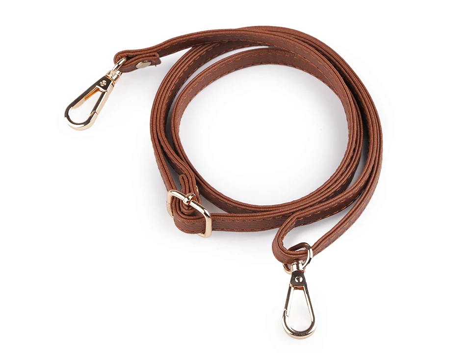 Koženkový popruh / ucho s karabínami na kabelku dĺžka 68-120 cm - 1 ks