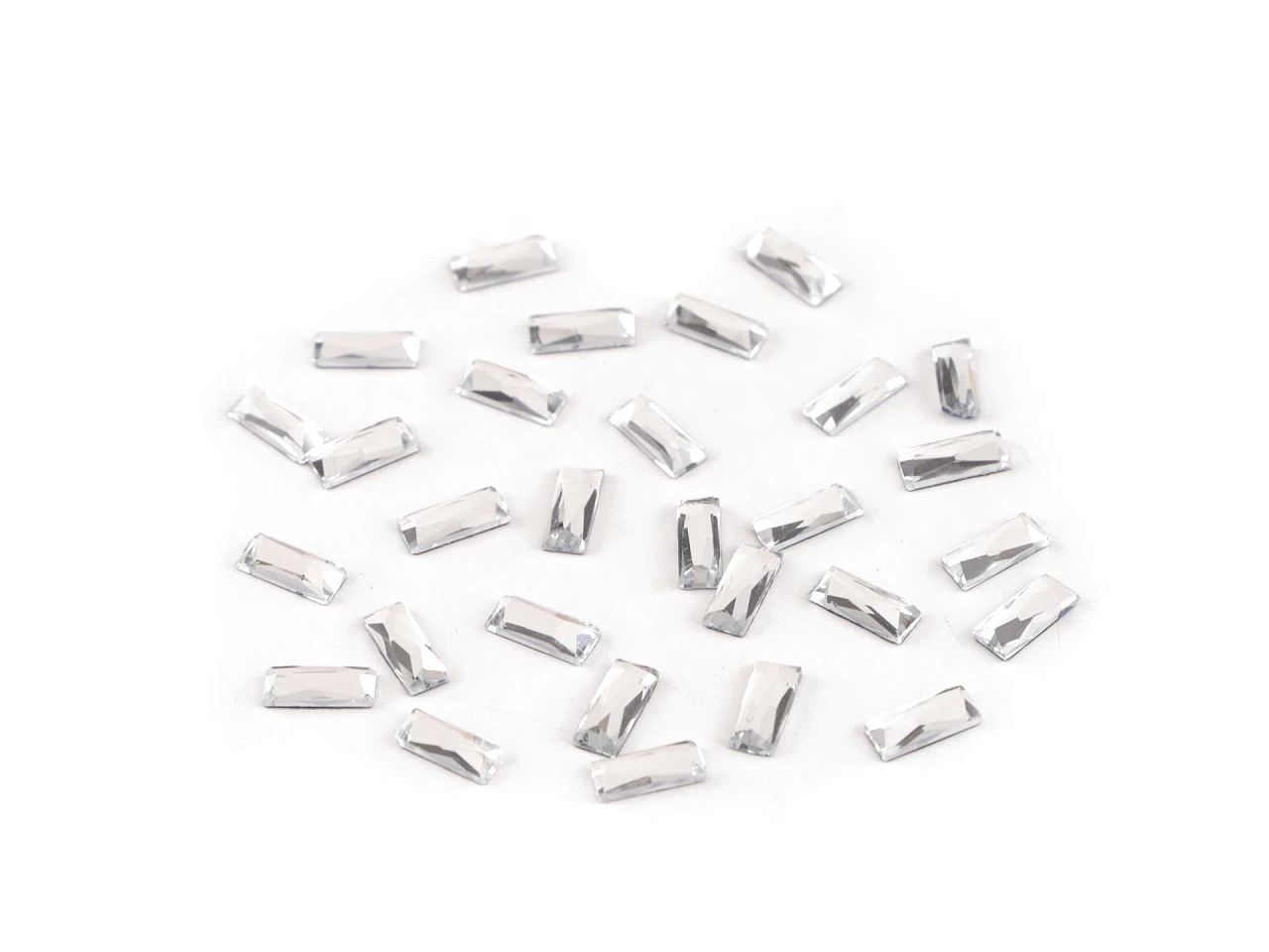 Nažehľovacie kamienky hotfix obdĺžniček celoplošné brúsenie 3x7 mm- 2g