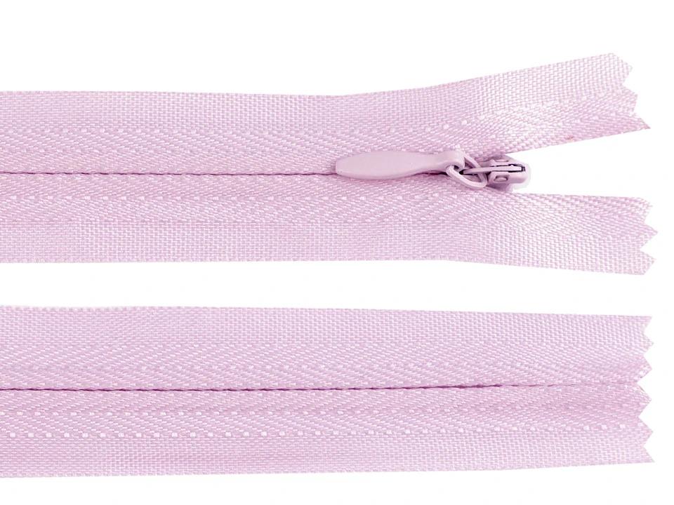 Špirálový zips skrytý No 3 dĺžka 45 cm- 1ks