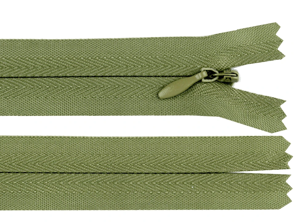 Špirálový zips skrytý No 3 dĺžka 45 cm- 1ks