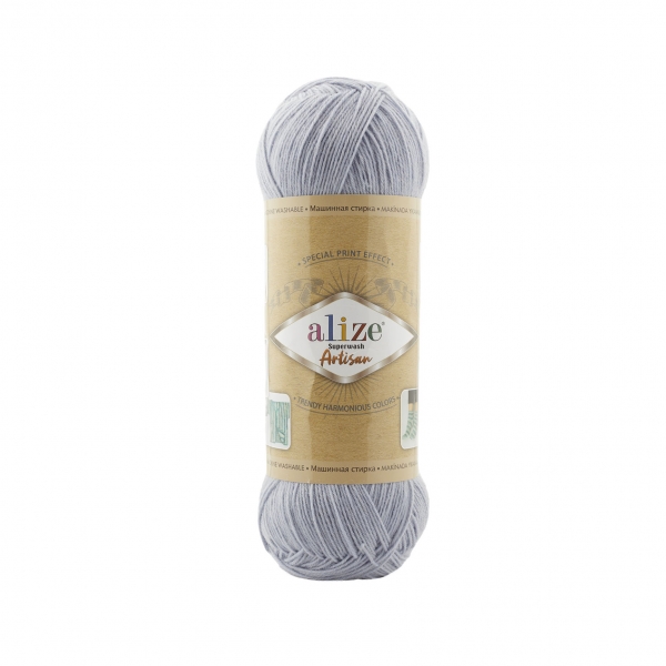 Pletacia vlnená ponožková priadza Alize Superwash Artisan 100g