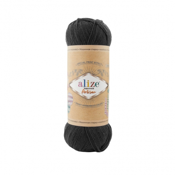Pletacia vlnená ponožková priadza Alize Superwash Artisan 100g