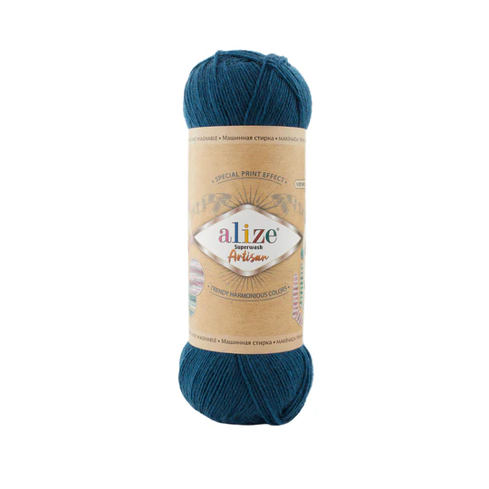 Pletacia vlnená ponožková priadza Alize Superwash Artisan 100g