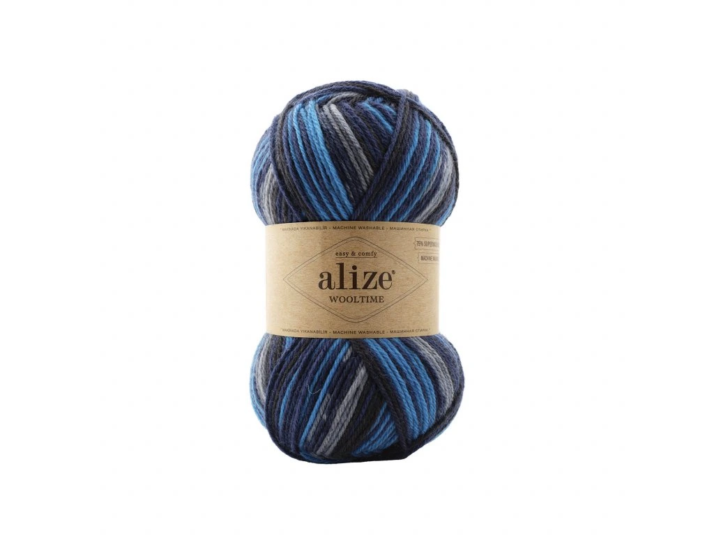 Pletacia ponožková priadza Alize Wooltime 100g