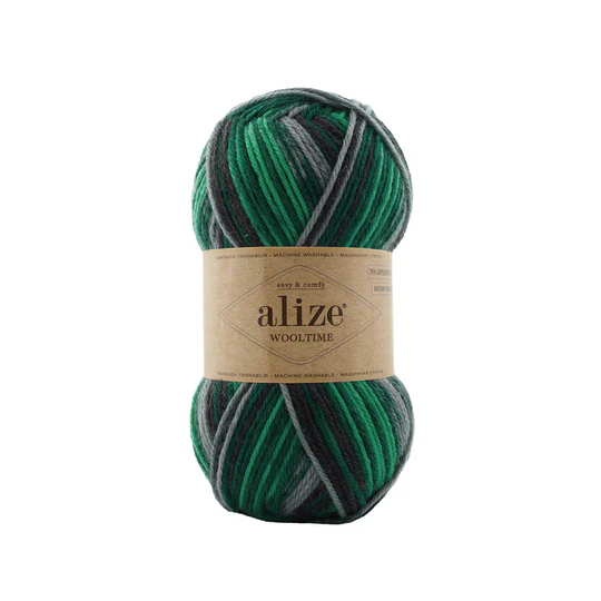 Pletacia ponožková priadza Alize Wooltime 100g