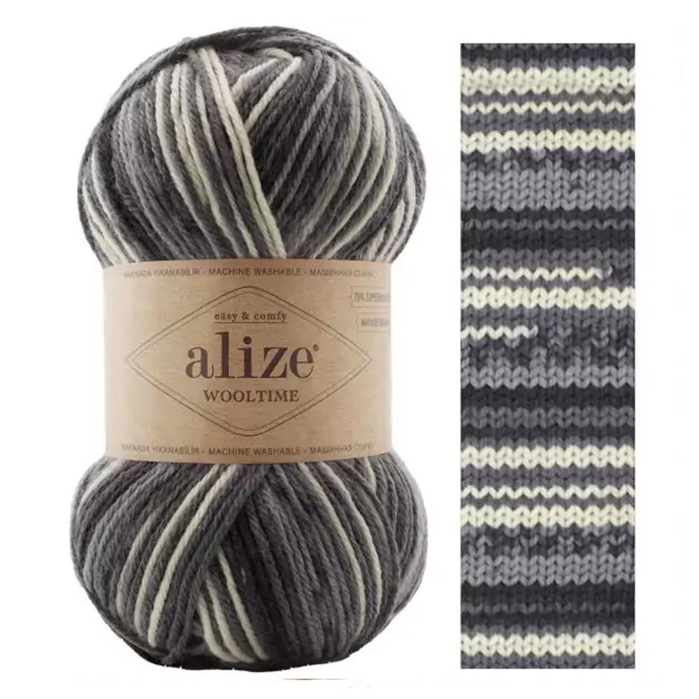 Pletacia ponožková priadza Alize Wooltime 100g