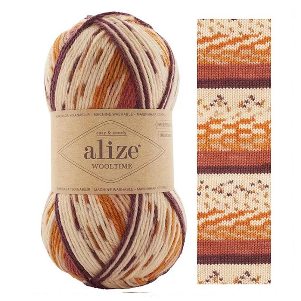 Pletacia ponožková priadza Alize Wooltime 100g