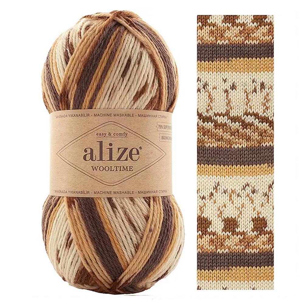 Pletacia ponožková priadza Alize Wooltime 100g