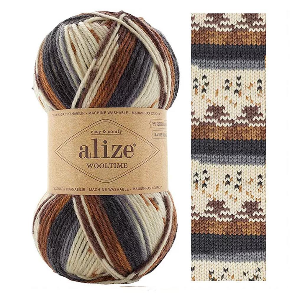 Pletacia ponožková priadza Alize Wooltime 100g