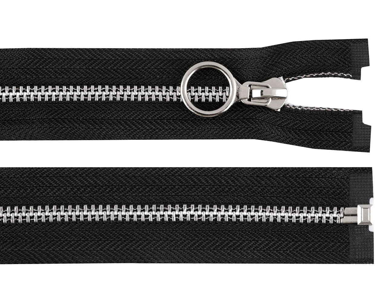 Kovový zips No 5 dĺžka 70 cm s ozdobným jazdcom- 1ks