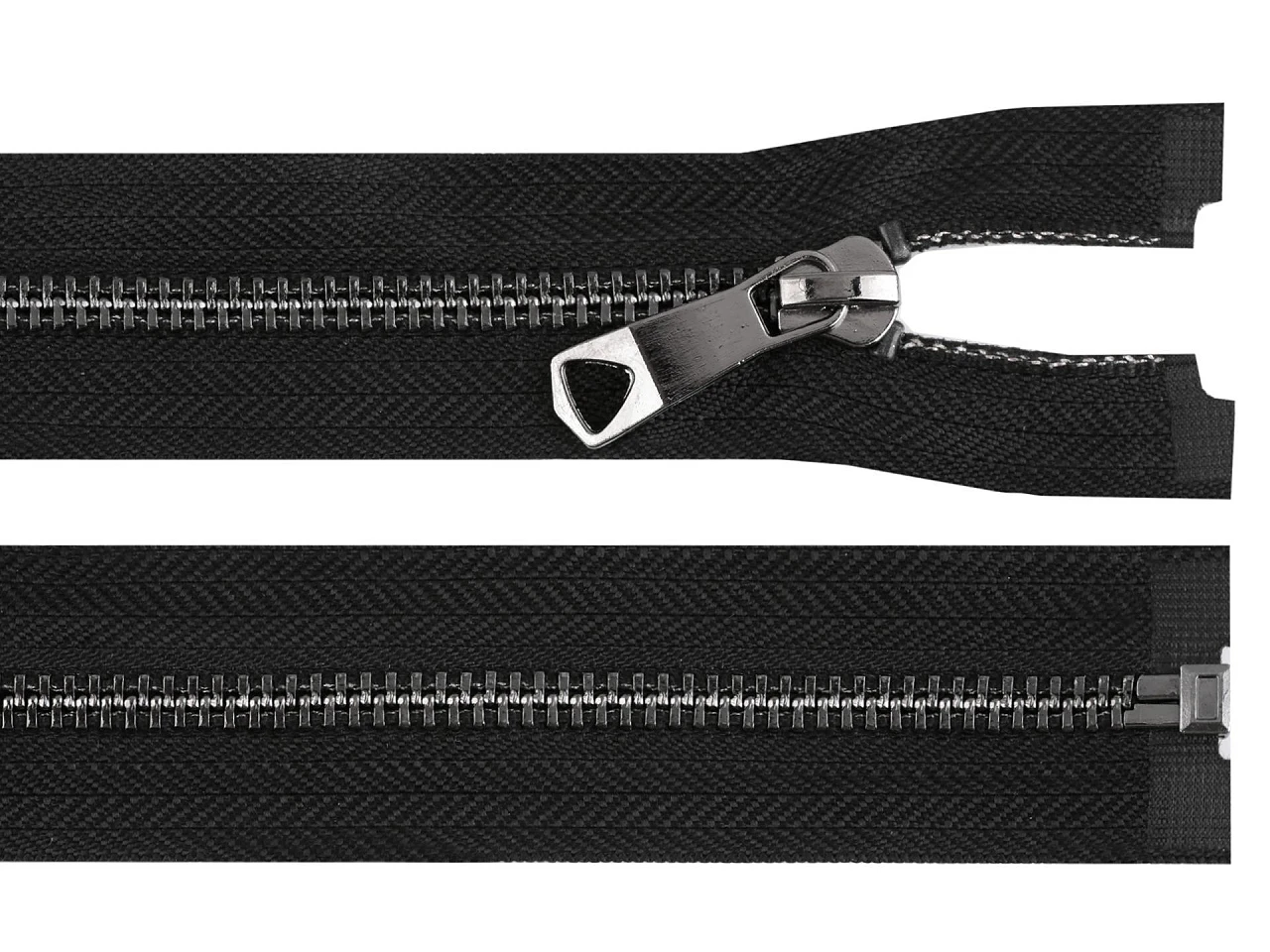 Kovový zips No 5 dĺžka 80 cm s ozdobným jazdcom- 1ks