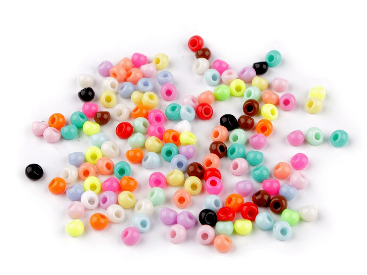 Plastové koráliky kvapky 4,7x5,3 mm- 10g