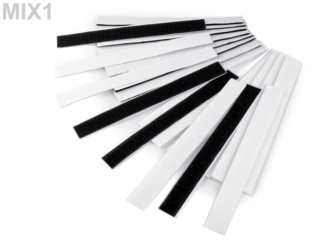 Suchý zips komplet samolepiaci strihaný šírka 2x20 cm-4pár