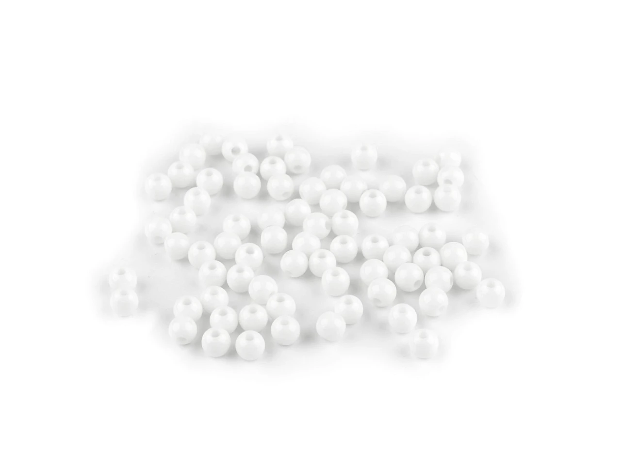 Plastové korálky Ø6 mm- 10g