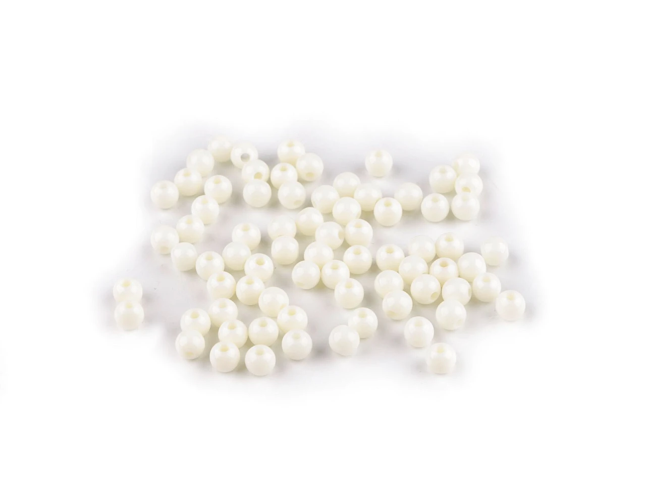 Plastové korálky Ø6 mm- 10g