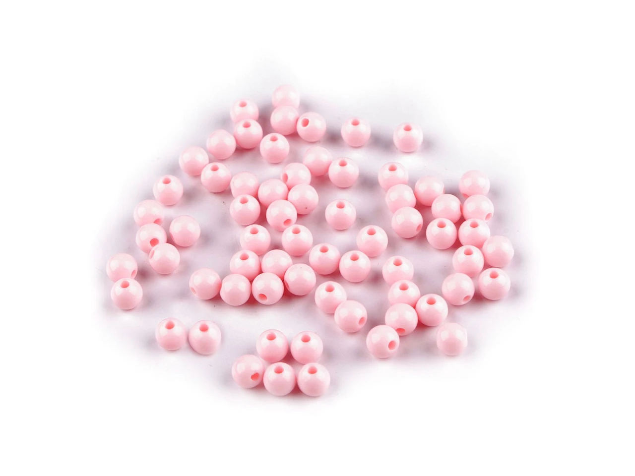 Plastové korálky Ø6 mm- 10g