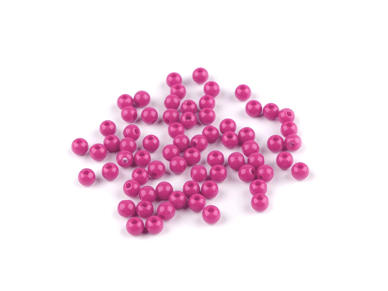 Plastové korálky Ø6 mm- 10g