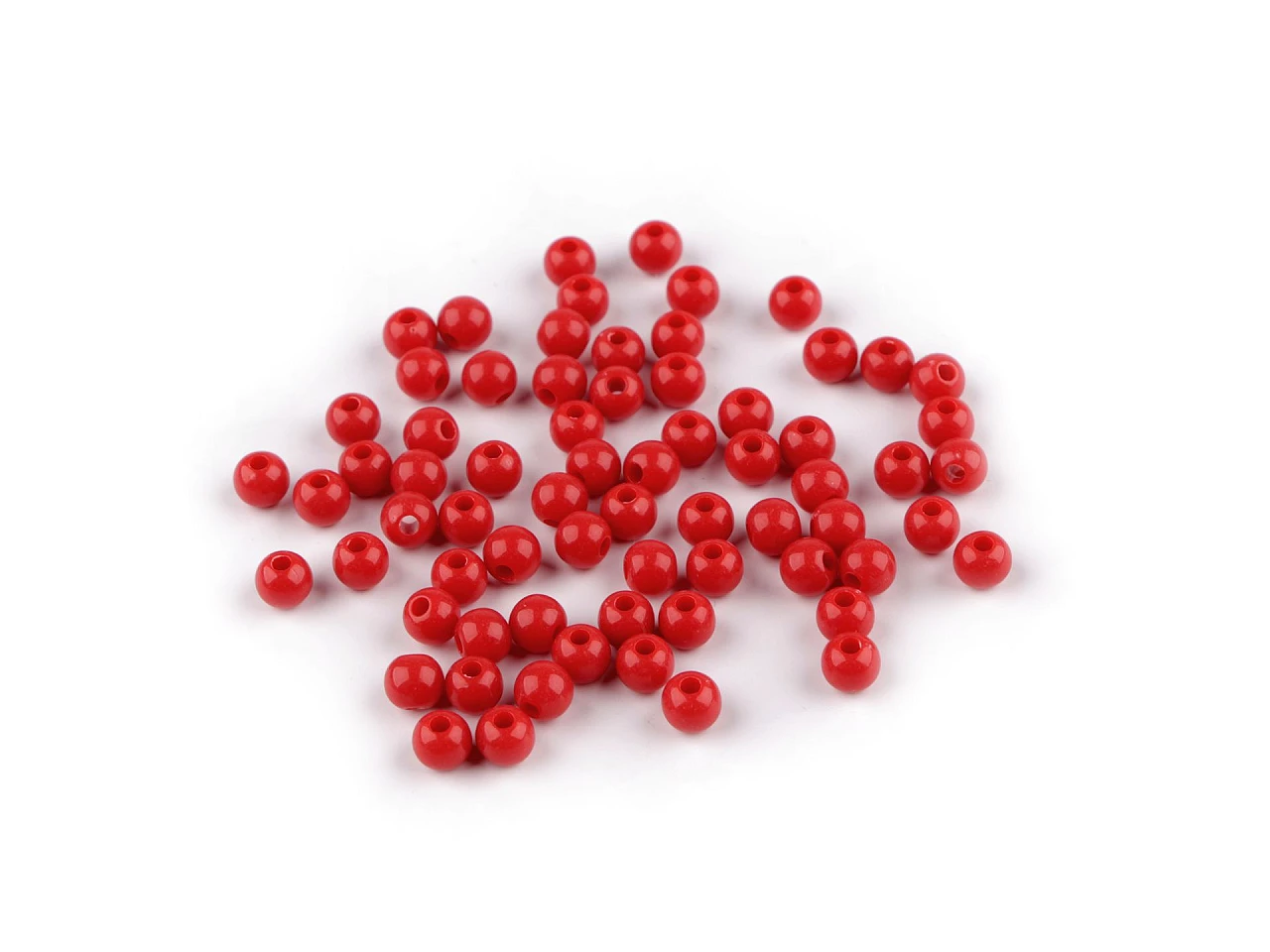 Plastové korálky Ø6 mm- 10g