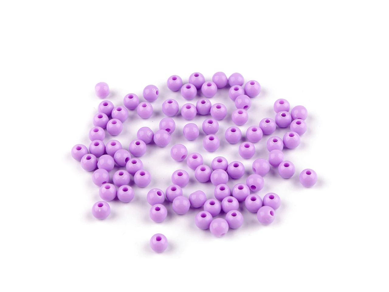 Plastové korálky Ø6 mm- 10g