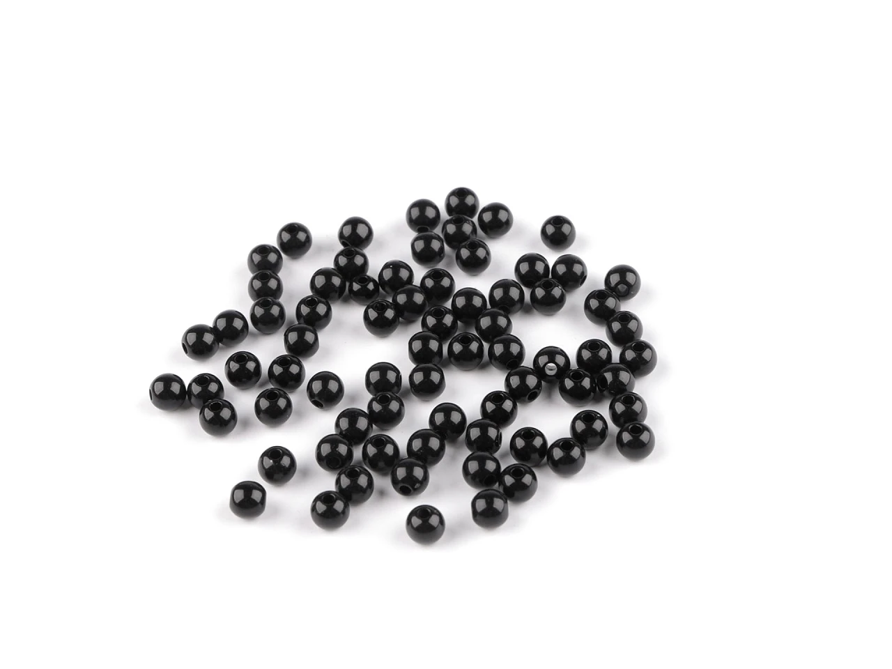 Plastové korálky Ø6 mm- 10g