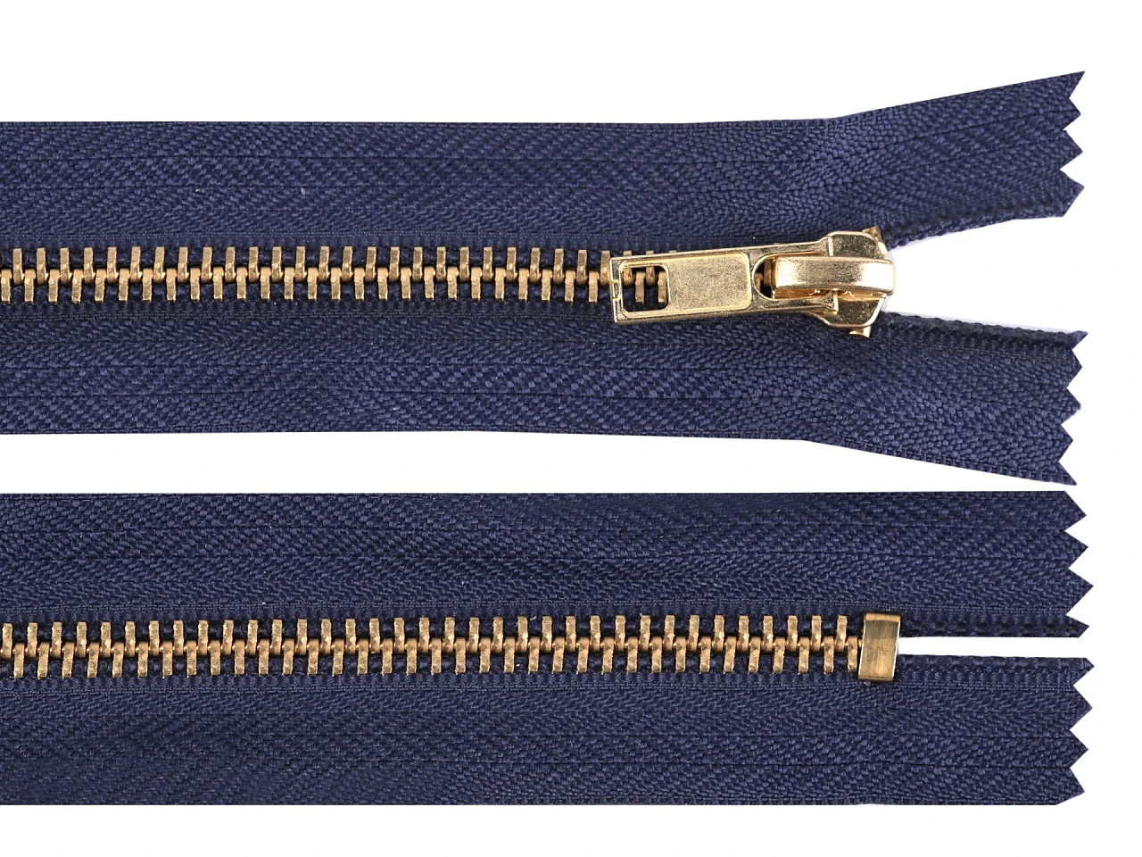 Kovový zips No 5 dĺžka 12 cm (jeansový)- 1kus