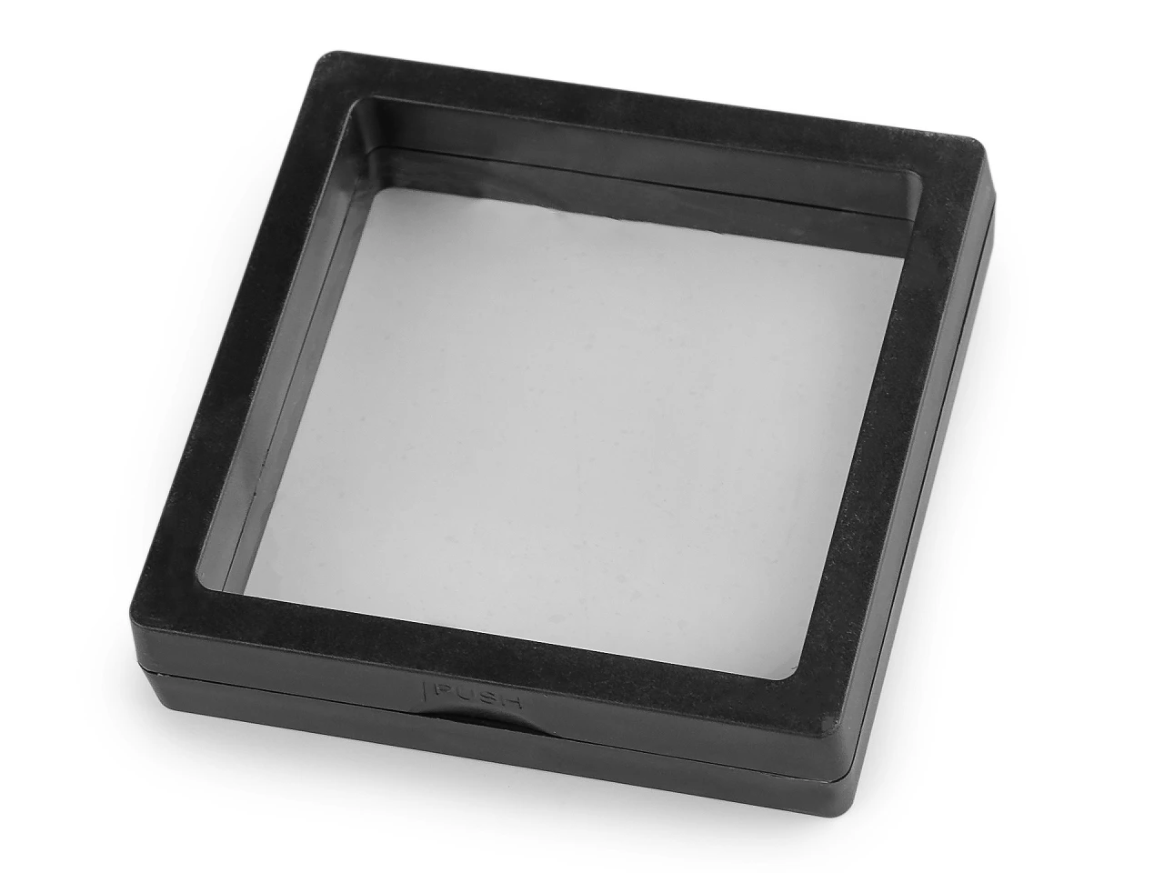Krabička s priehľadnou fóliou na vystavenie tovaru a na darčekové balenie 9x9 cm- 1ks