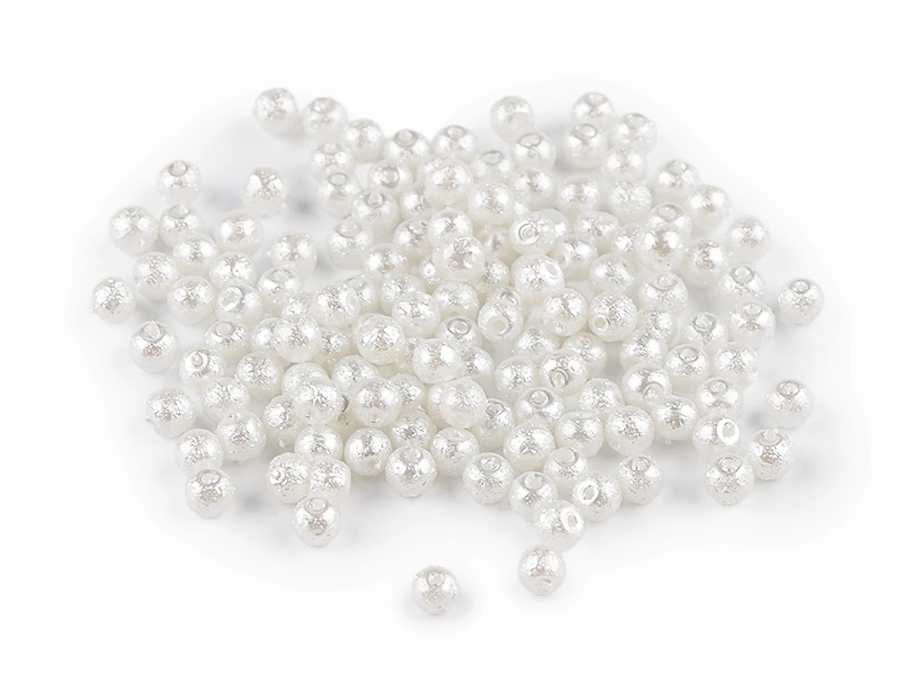 Sklenené voskové perly vrúbkované Ø4 mm- 20g
