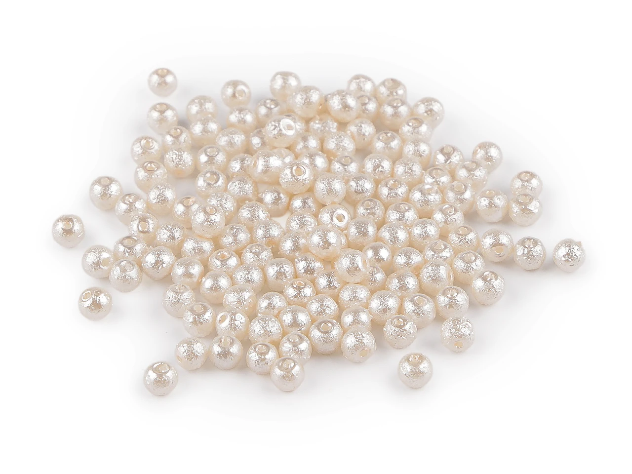 Sklenené voskové perly vrúbkované Ø4 mm- 20g