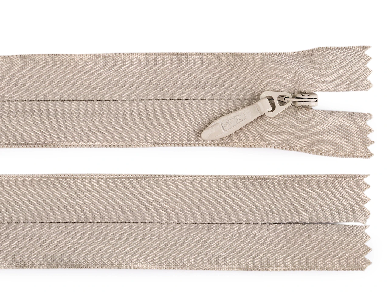 Špirálový zips skrytý No 5 dĺžka 60 cm pevný- 1ks
