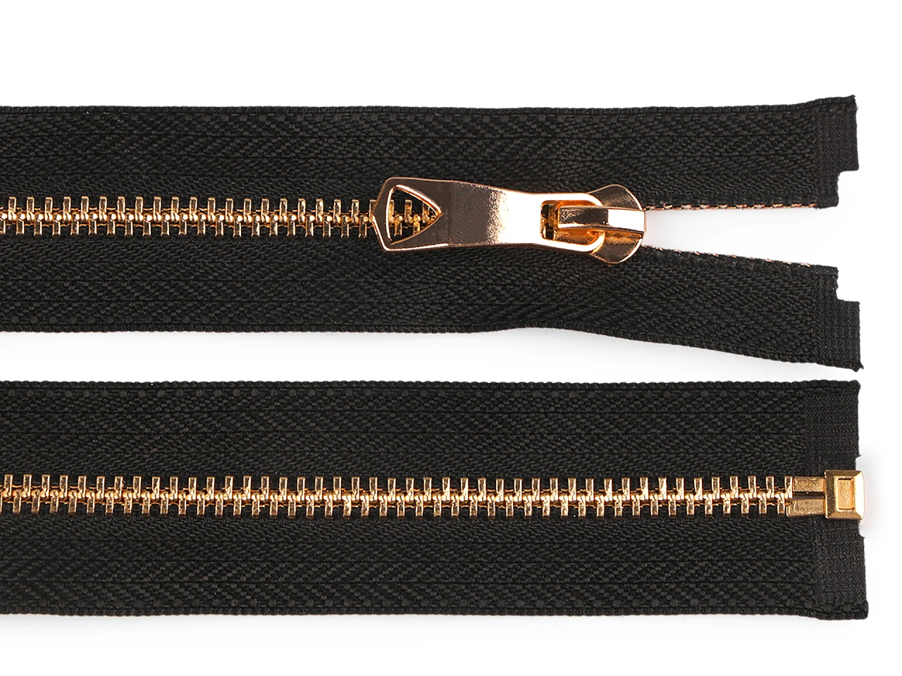 Kovový zips No 5 dĺžka 75 cm s ozdobným bežcom- 1ks